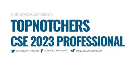 RESULTS: August 2023 Civil Service Exam CSE, Top 10 Professional.